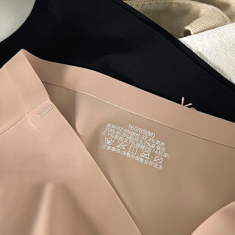 Comfortable Skin Friendly Briefs Women Triangle Panties Underwear Satin-like Seamless Ladies Casual Underpants