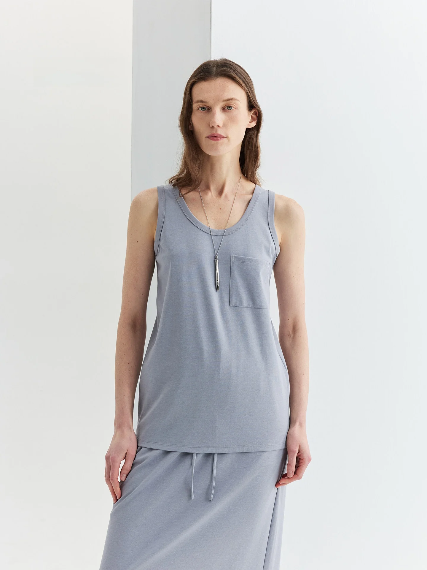 

WUUO Oxygen Set Acetate Modal Casual Loose Cool Breathable Spring Summer Women's Vest Set Comfortable U-Ne ket Design