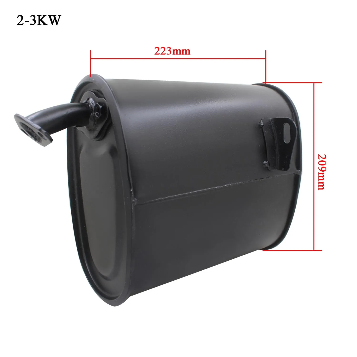 Gasoline Generator Muffler Universal Exhaust Integrated muffler Gasoline generator accessories Black Iron 2-3KW 5-8KW