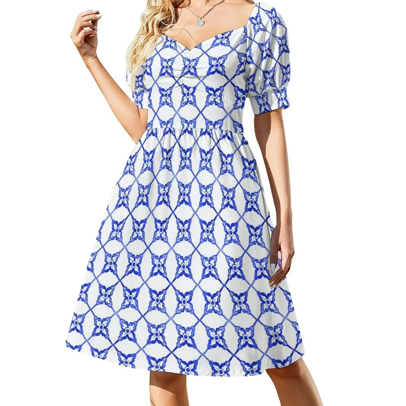 Portuguese azulejo tiles. Gorgeous patterns. Sleeveless Dress summer clothes clothes for woman Women long dress Dress