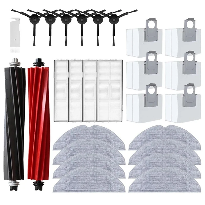 

Main Side Brushes Mop Cloths HEPA Filters Dust Bags As Shown Spare Parts For Xiaomi Roborock S8 S8 Pro Ultra S8+ Robot Vacuum