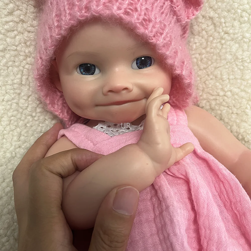 Lifelike 3D Skin All Platinum Silicone Reborn Baby Girl 40cm Washable Soft Preemy Rebirth Doll Kids Toy Children Birthday Gift