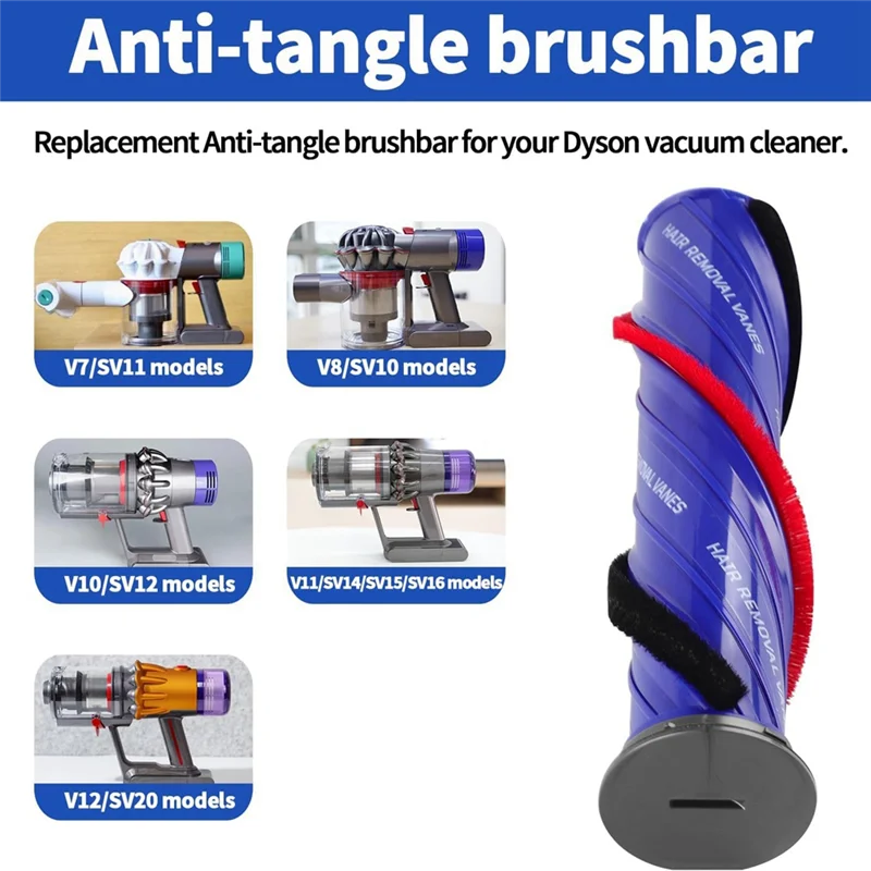 Verwirrungssichere Bürstenstange mit Endkappe für Dyson V11 V10 V8 V7 V12 Slim, SV10 SV11 SV12 SV14 SV30, Teilenummer. 972500-01-A58E