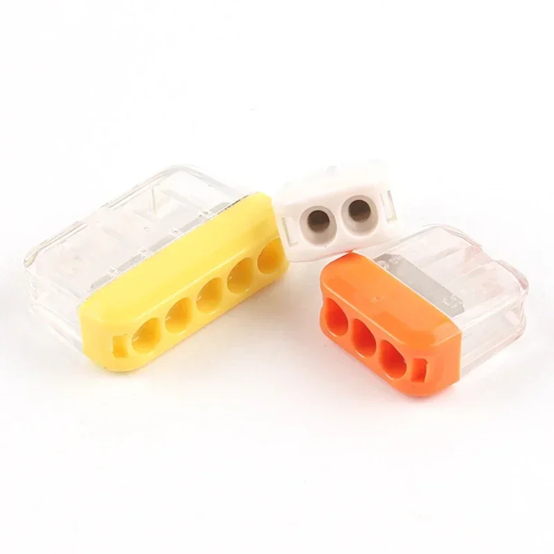 DIY 2/3/5 Pin Mini Conductor Fast wire Connector splicing Terminal Block Universal Compact Push-in Wiring Connector AWG 20-14