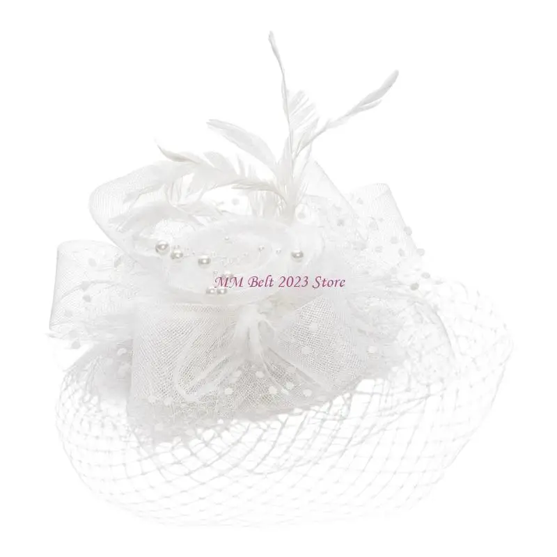 49ME Women's Mesh Net Fascinator Hat for Church Gatherings and Cocktails