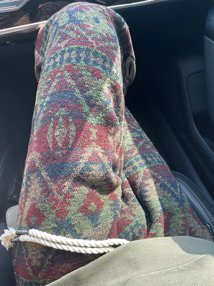 

Вязаные повседневные мужские брюки на весну-осень, свободные, прямые, в стиле ретро, из полиэфирного волокна, дышащие, комфортные, прямого кроя...