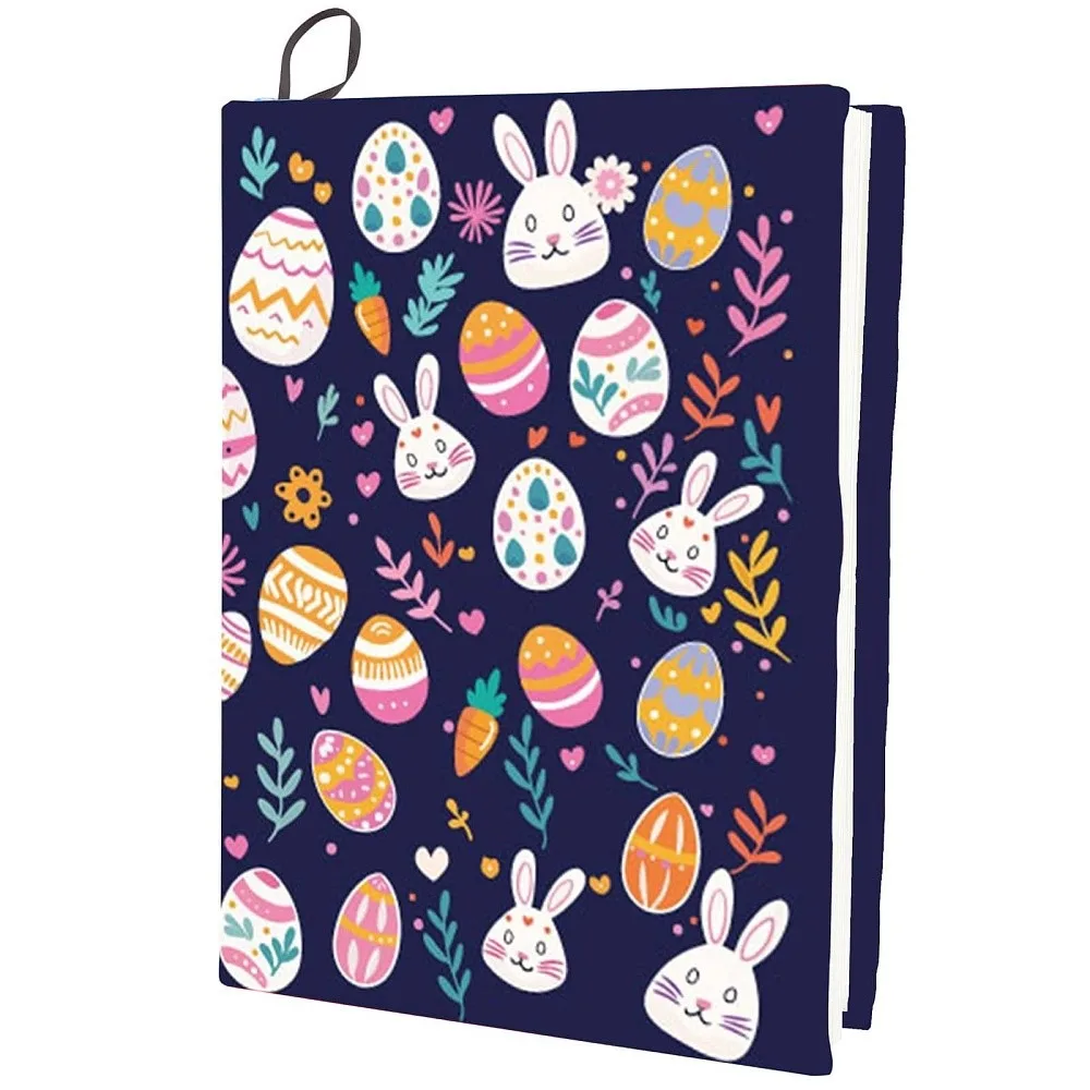 Polyester Book Covers Elastic Notebook Wraps Rectangle Rabbit 400x250mm