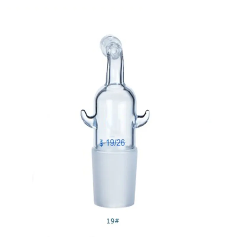 1pcs 19/26 glass bent Adapter with two  exhaust connection lab glassware