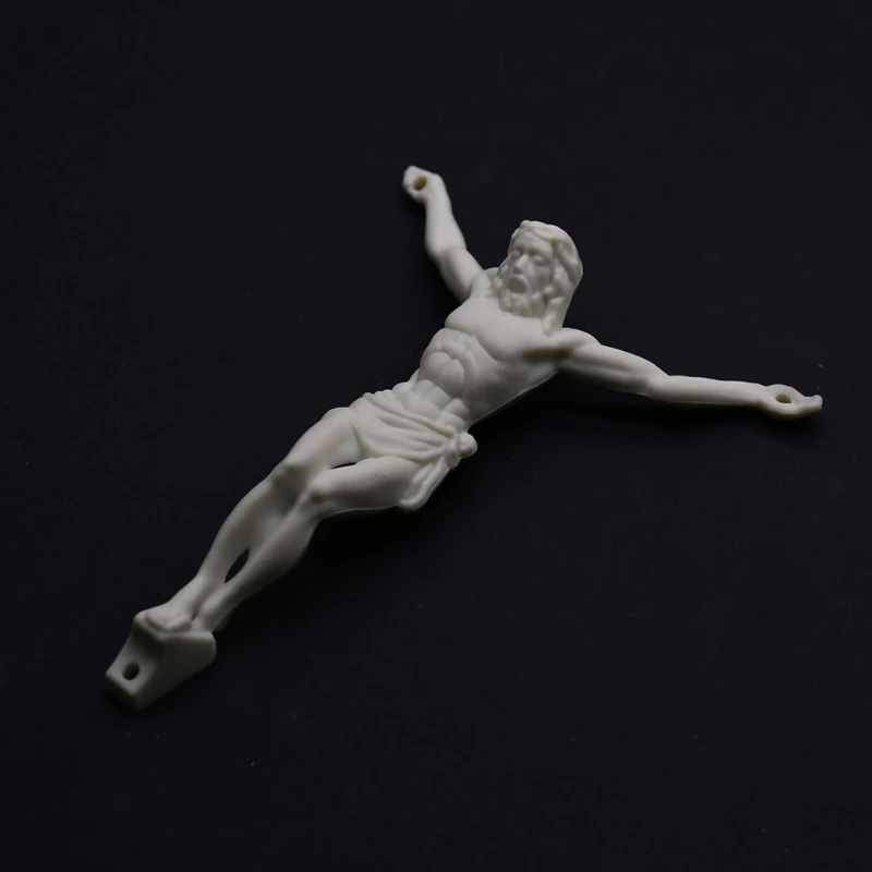 10cm Crucifix Figurine Christian Decoration 4Inch Jesus Cross Pendant Sculpture DIY Jewelry Accessories Ornament Church Souvenir