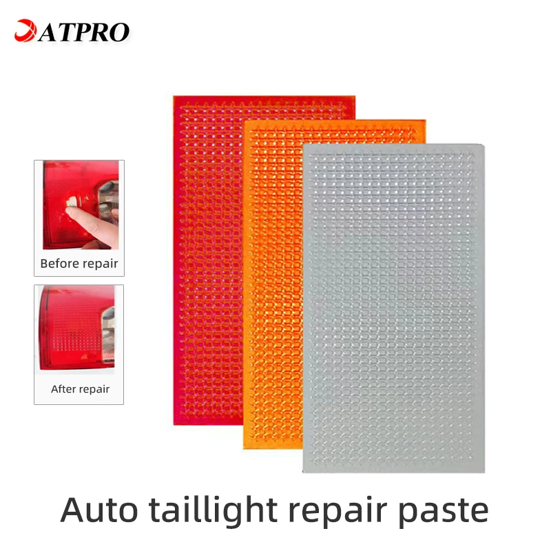 

For Automotive Rear Tail light Repair Sticker 3 196x95mm Brake Light Repair Adhesive Patch Lamp Shade Cracks And Holes Adhesive