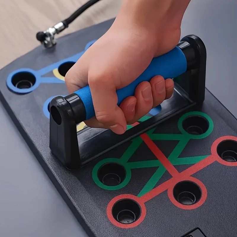 Multifunctioneel push-upbord met kleurgecodeerde gidsen - Opvouwbare thuisgymnastiekapparatuur voor borst, armen en kern