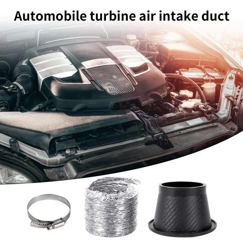 Auto modification Car Turbo Air Intake  Air Intake Turbo Set Car Front Bumper Turbo Inlet Pipe Carbon Fiber Turbo Inlet Pipe