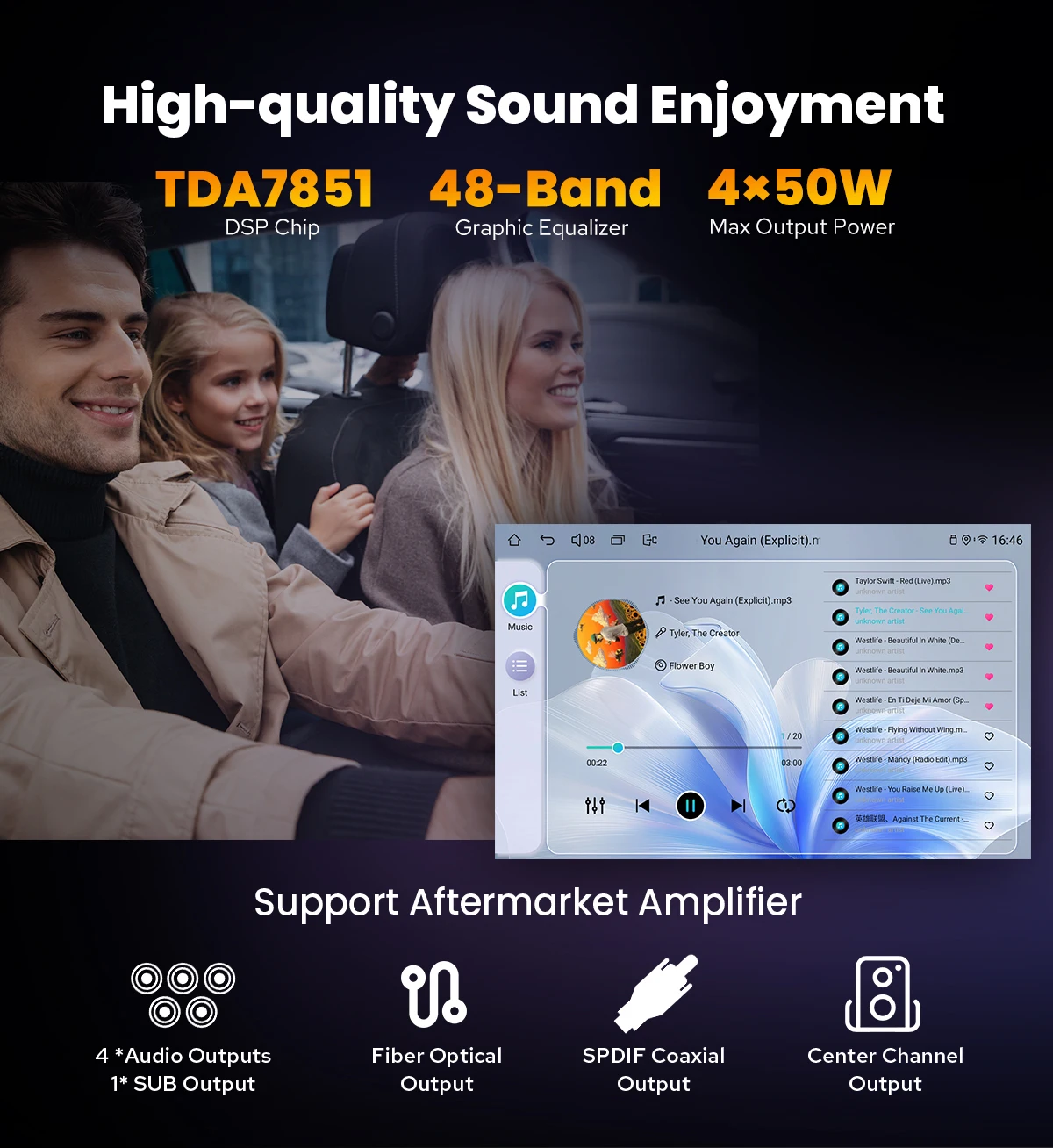 JOYING 9" Android Car Stereo for Subaru Legacy Outback 2015-2018 Wireless CarPlay Android Auto GPS OEM Camera Harman Kardon