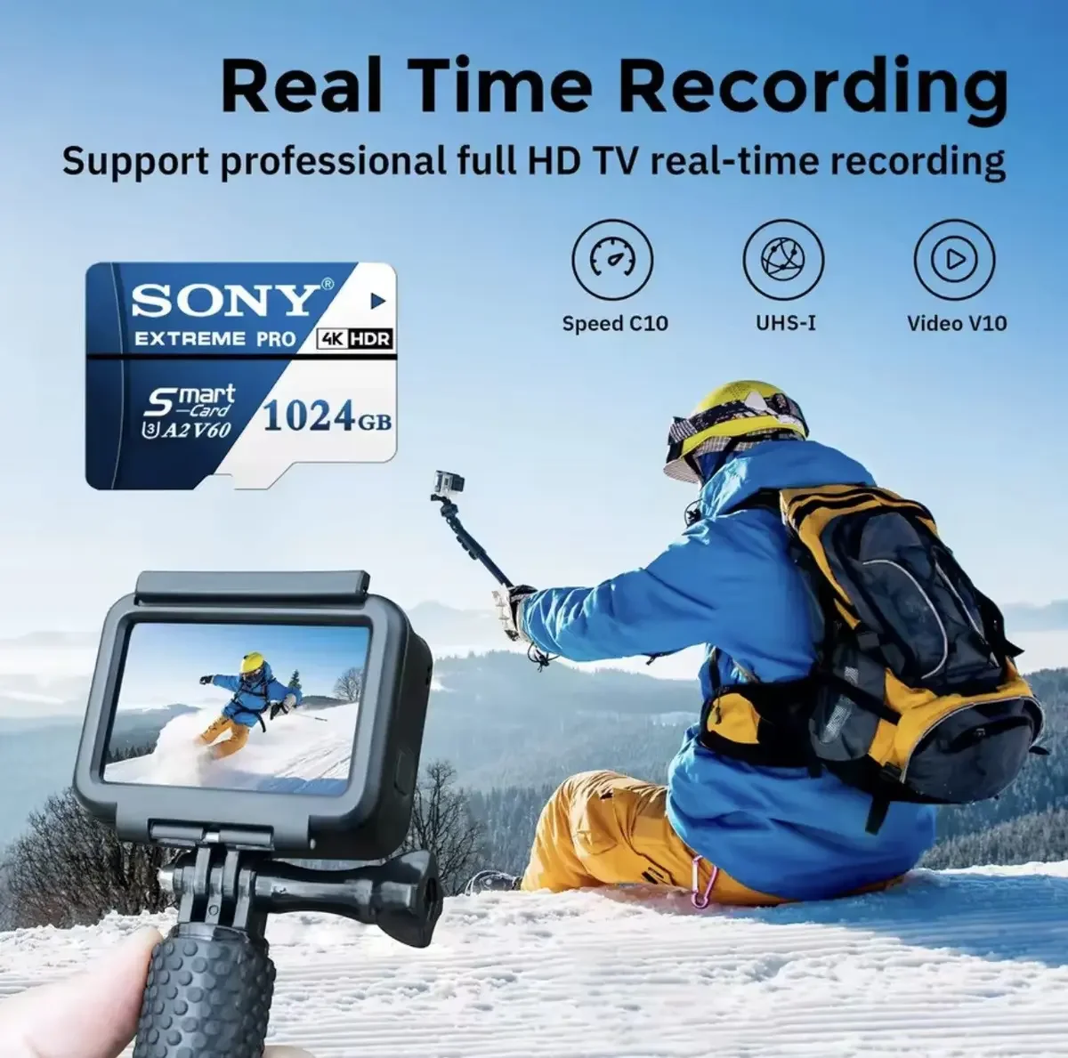 NOWA karta pamięci Sony Extreme Pro Micro TF SD 1TB, szybka karta SD 128GB 256GB 512GB 64GB 1TB do telefonu, aparatu, komputera — zdjęcie produktu 4