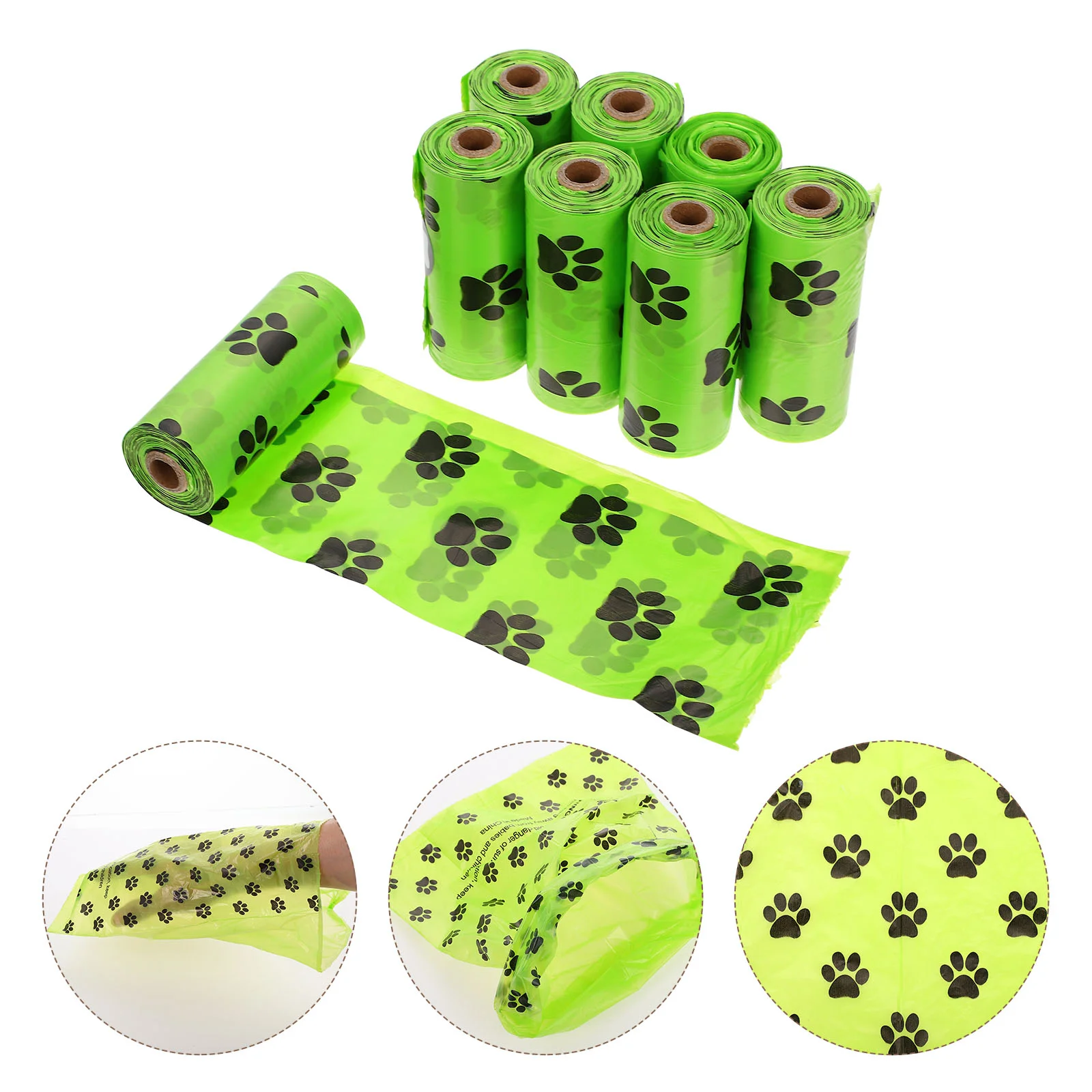8 Rolls Thick Leak Proof Poop Bags Dog Poo Bags Disposable Poop Bags Pouches Portable Dog Poop Bags poo bags dogs