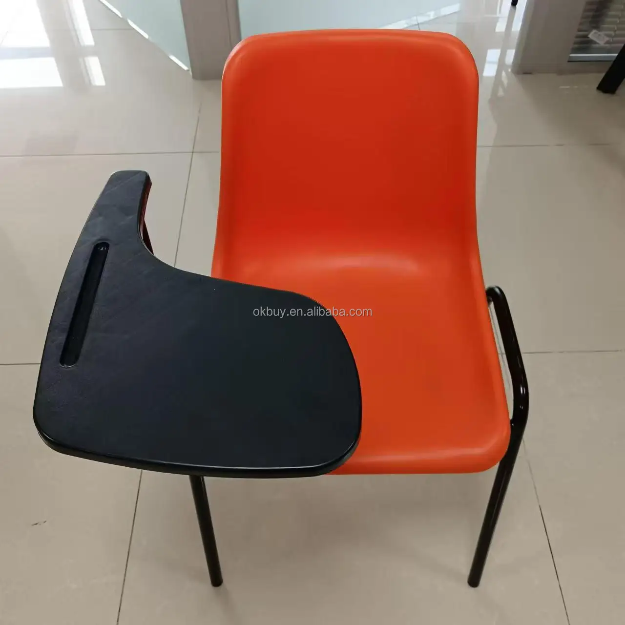 Chinese Office Furniture Cheap Durable Modern School Cafe Fast Food Training Dining Restaurant Plastic Chair Metal Leg Stackable