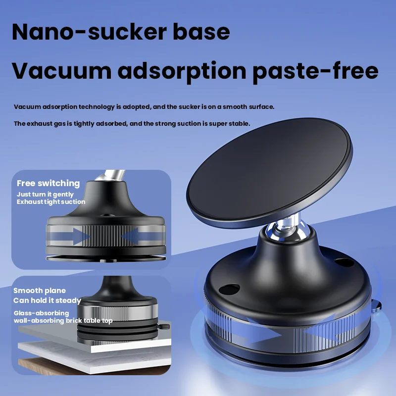 Vacuum Suction Cup Mobile Phone Holder Desktop Vacuum Adsorption Magnetic Holder Rotating Lazy Mobile Phone Support Stand