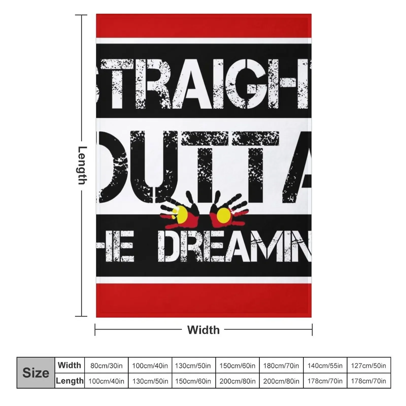 Straight Outta the Dreaming Throw Blanket Quilt Flannel Fabric Blankets