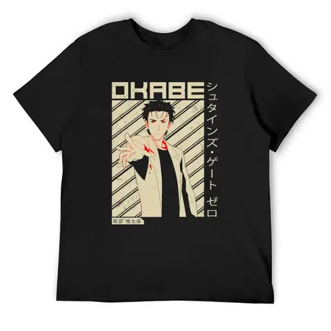 Visual Novel Game Steins Gate Anime Science Adventure 0 Rintaro Okabe Trending T-Shirt heavyweights graphics shirts men
