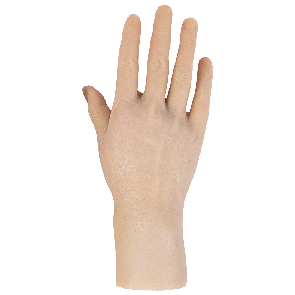 Lebensechte Weiche Männliche Silikon-Hand für Uhren-, Schmuck-, Nagelkunst- und Unterhaltungsmodelle – Detail 5