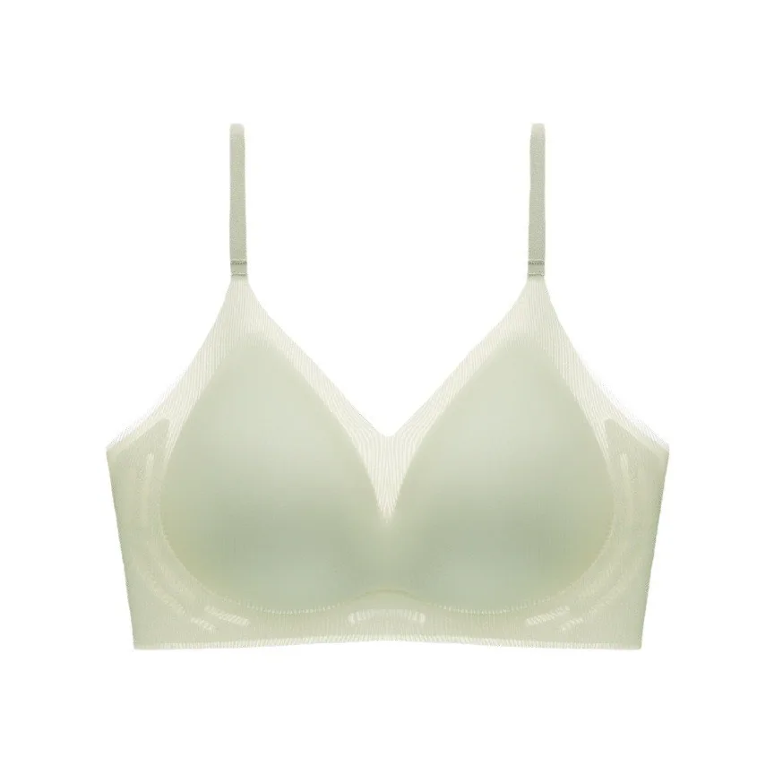 KUCLUT  Ice Silk Seamless Underwear Women's Small Breast Gathering Wireless Breast-Reducing Cooling Beautiful Back Bra view 6