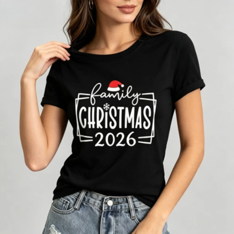 Family Matching Christmas T‑Shirt 2026 Christmas Crew Making Memories Together Graphic Tee Xmas Family Party Gift Tops