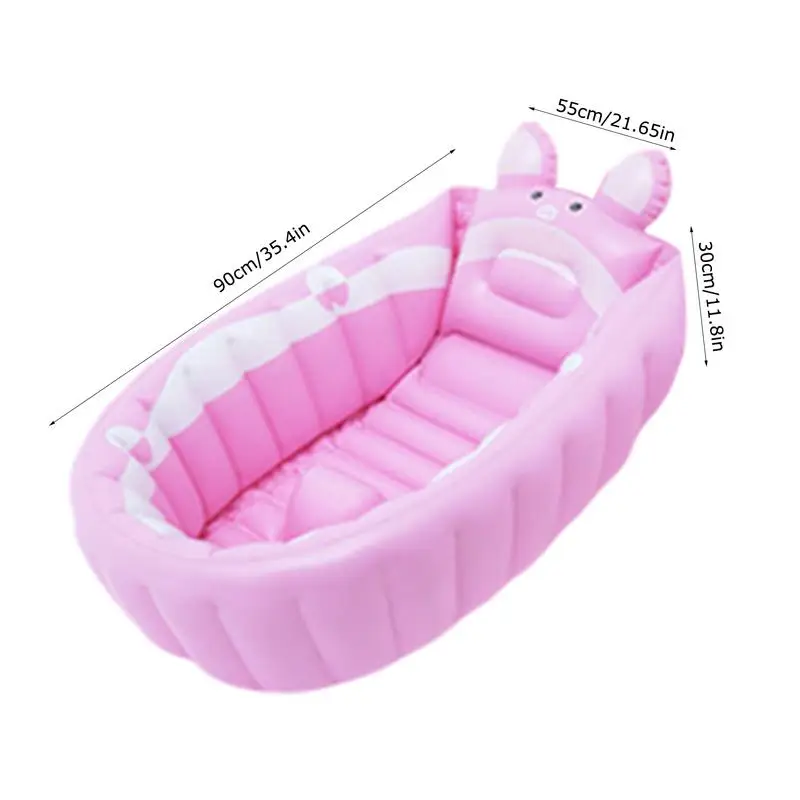 Kids Inflatable Bathtub Portable Newborn Toddler Bathing Tub With Air Pump Collapsible Shower Basin For Boys And Girls Home And