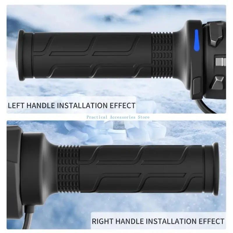 

U75E Intelligent Chip Controlled Heated Motorcycle Grips 6 Speed Memory for Winter