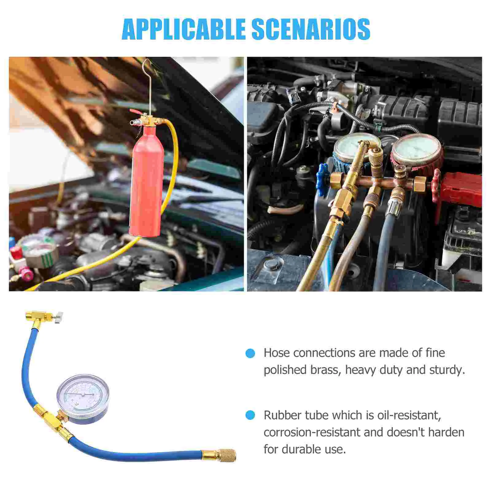 Kältemittel-Ergänzungsmittel für Klimaanlagen, Rohr, Schlauch, Messgeräte, Acryl, Klimaanlage, Aufladen