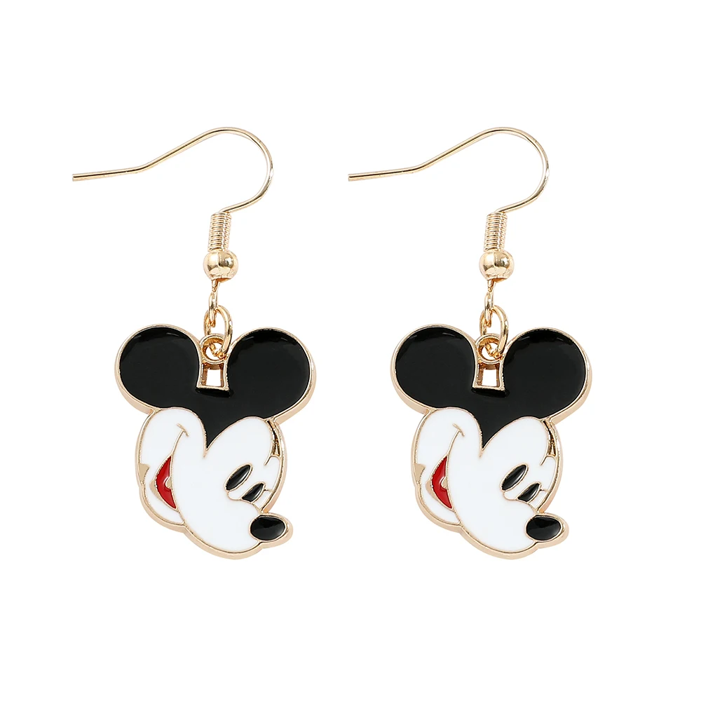 Fashion Simple Disney Cartoon Mickey Mouse Earrings for Women Jewelry Cute Minnie Ear Studs Girls Ear Hooks  Earrings Gifts