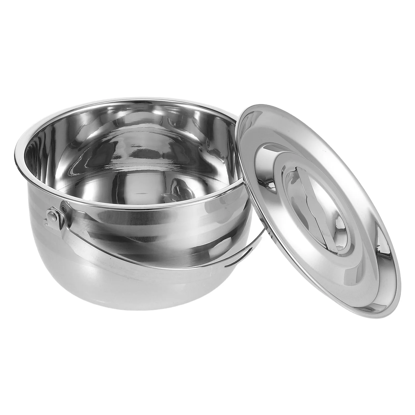 

Утолщенная кастрюля для супа из нержавеющей стали, большая емкость, антипригарная посуда, домашняя кухня, портативная кастрюля для тушения для кемпинга, кастрюли для супа большой емкости