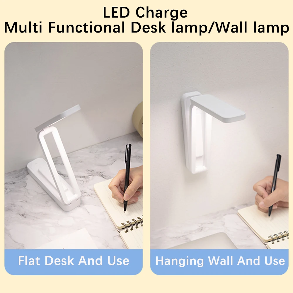 Imagem -03 - Recarregável Luz da Noite Dobrável Led Toque Candeeiro de Mesa Regulável Casa Quarto Leitura Lâmpadas Controle Remoto Parede Iluminação Led