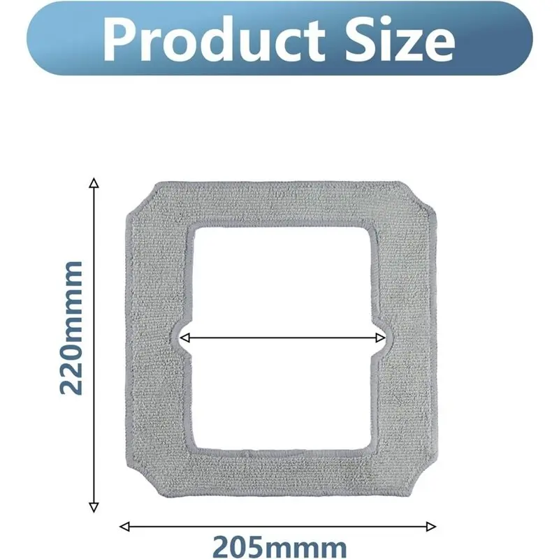 CHCH 6 Pieces Microfiber Cleaning Cloths For ECOVACS WINBOT MINI W-CC02-0012,Reusable Washable Wipes view 6