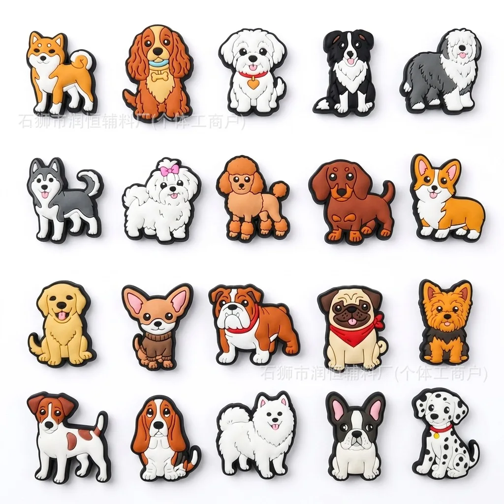 

Cute New dog shoe flower hole shoe accessory detachable PVC soft rubber shoe buckle buckle
