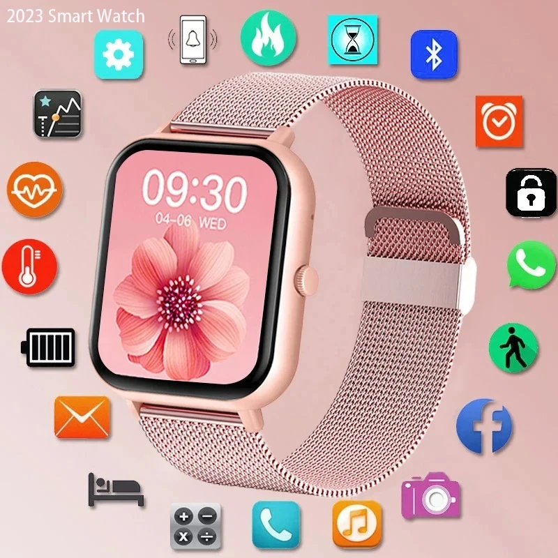 2023 Smart Watch Women Custom Dial Smartwatch Men Waterproof Clock Bluetooth Call Watches Full Touch Sports Bracelet For Xiaomi