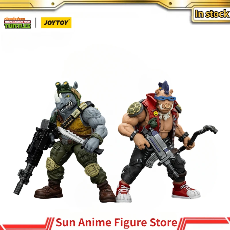 In Stock JOYTOY 1/18 Action Figure TMNT Ninja Turtles Beebop Rocksteady Collection Action Models, Toys, Gifts, Ornaments