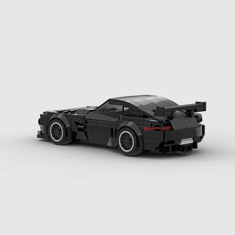 MOC GTR voiture de course ville sport blocs de construction briques enfants jouet cadeau modèle Super coureurs véhicule classique noir