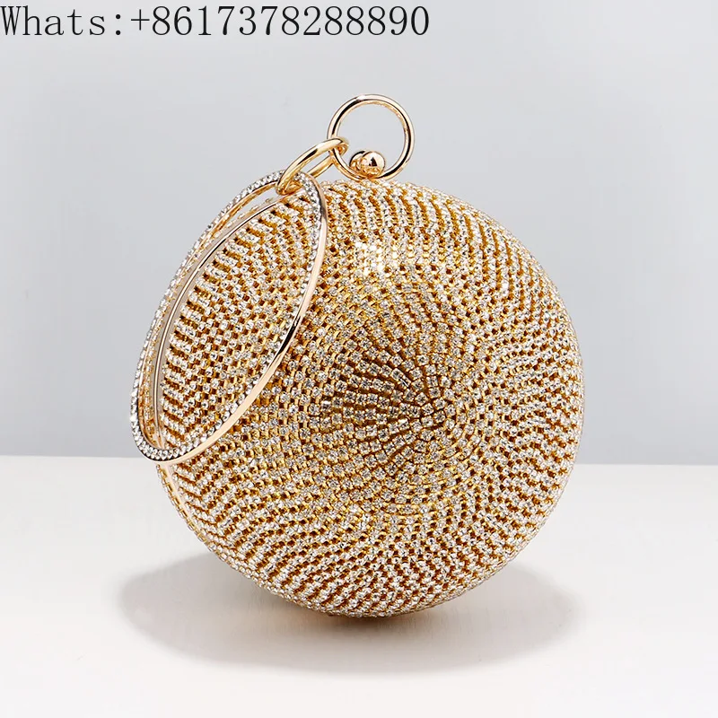 

Diamond-encrusted dinner bags, ladies round bags, versatile dresses, banquet tote bags, spherical evening bags