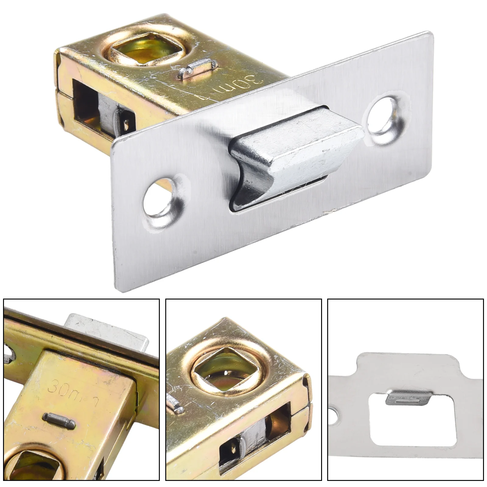 Sprung Tubular Latch Internal Bolt Facility Reversible for Right and Left Hand Doors Zinc Alloy 30mm 35mm 40mm 45mm