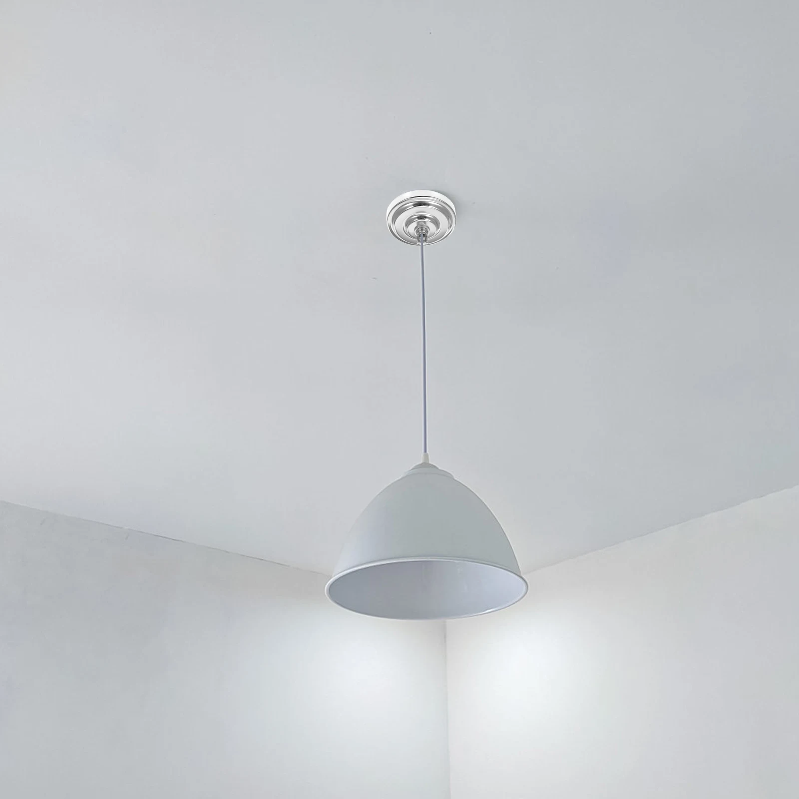 

Heavy Duty Hook Metal Mounting Plate Ch Canopy Kit Ceiling Light Fixture Pendant Chrome Cover Canopy