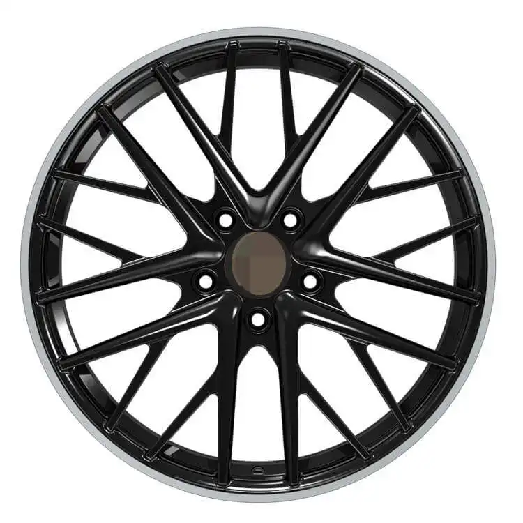 Oem Automobiles Parts Car Rims Black Finish Car Wheels 18 19 20 21 Inch Forged Black Wheels White Lip For Bmw E39