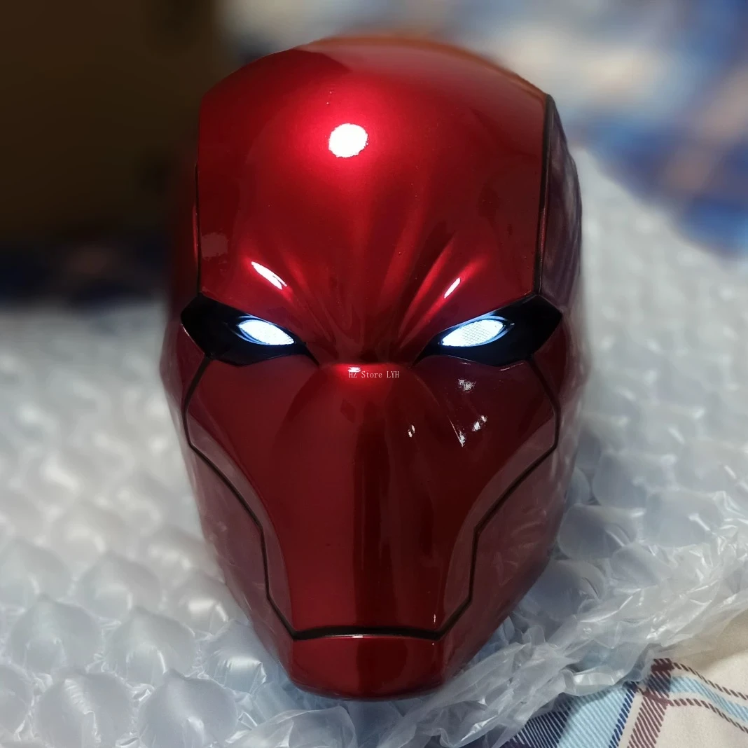 Marvel Red Knight Hero Cosplay Helmet with Light Eyes Props Replica Cos Costume Wearable Mask for Men Adults Birthday Gift