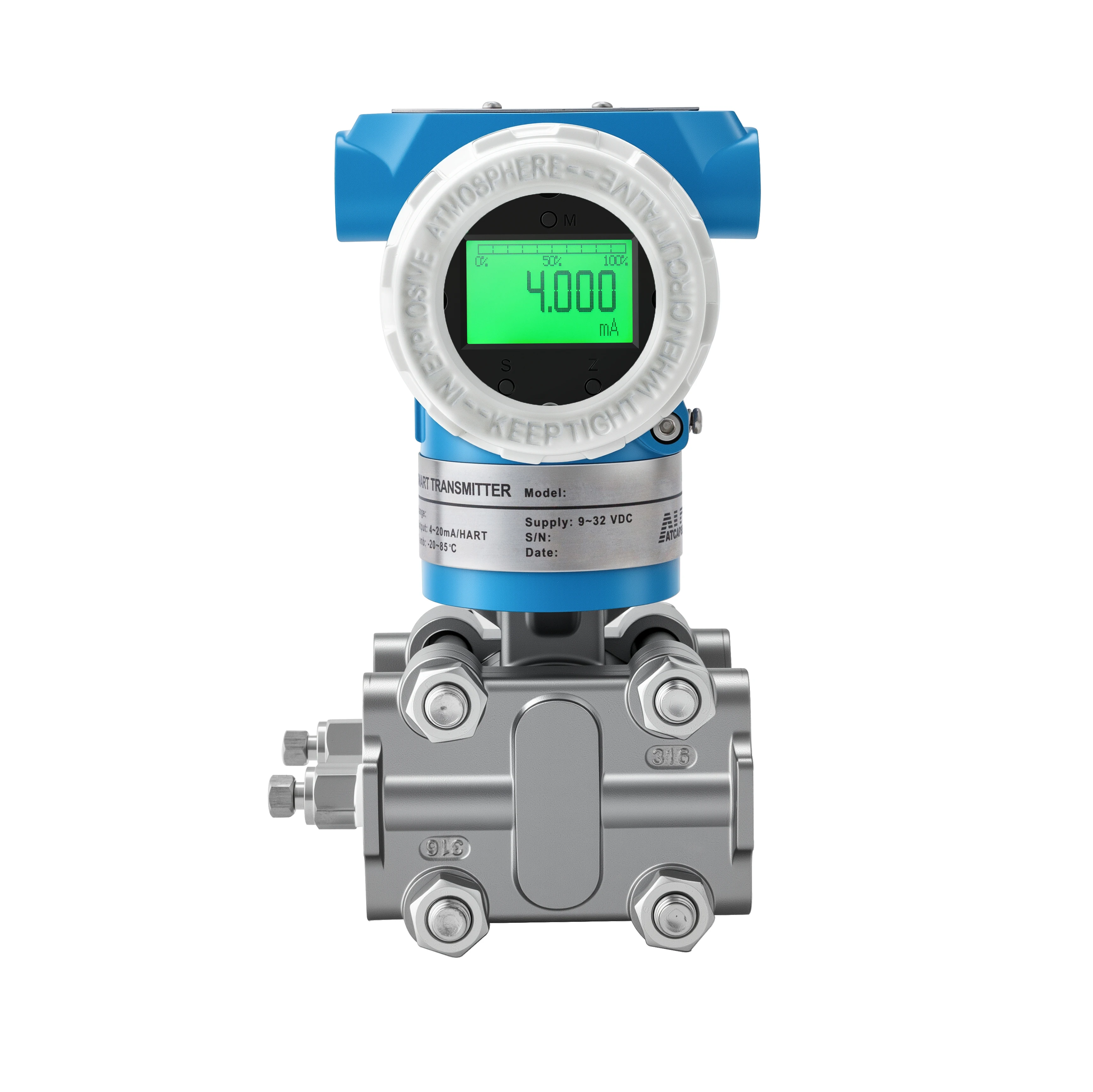 High Accuracy Digital Smart Gas Pressure Transmitter OEM Manufacturer  HART Differential Pressure Transmitter 4-20mA - view 2
