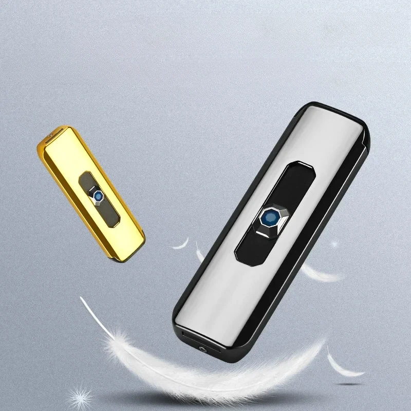 Newest Portable USB Push Button Charging Double-sided Tungsten Filament Cigarette Lighter Electronic Windproof Cigarette Lighter