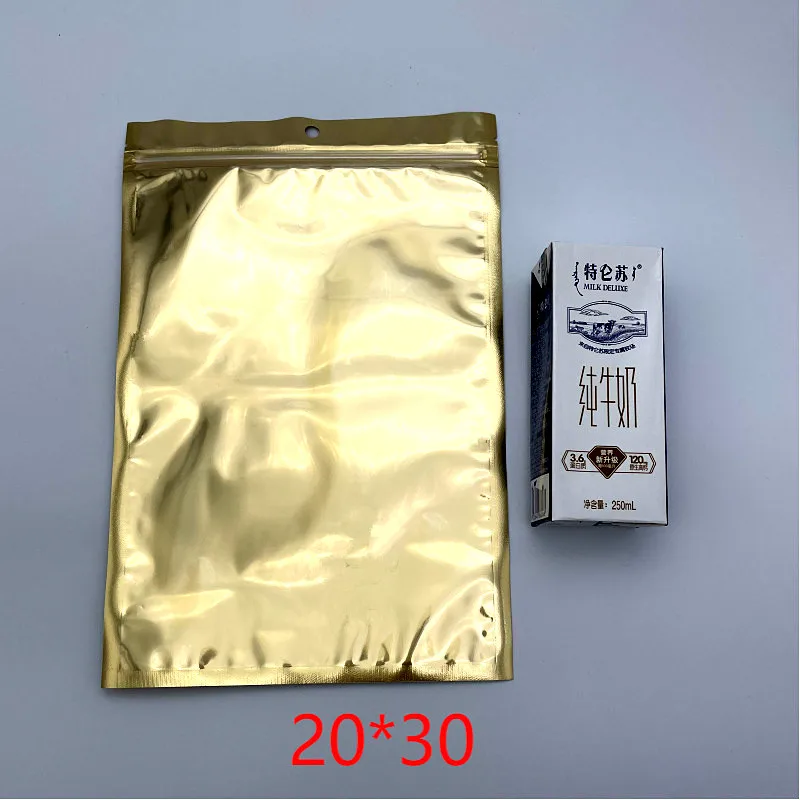 50Pcs Zip Aluminum Foil Lock Package Bag,Zipper Lock Self Seal Flat Pouch, Reclosable Coffee Food Storage Resealable Mylar Bags