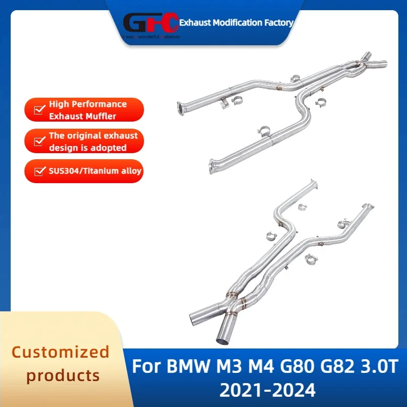 

GFC Exhaust Front Pipe for BMW M3 M4 G80 G82 3.0T 2021-2024 High Performance 304 Stainless Steel Car Exhaust System
