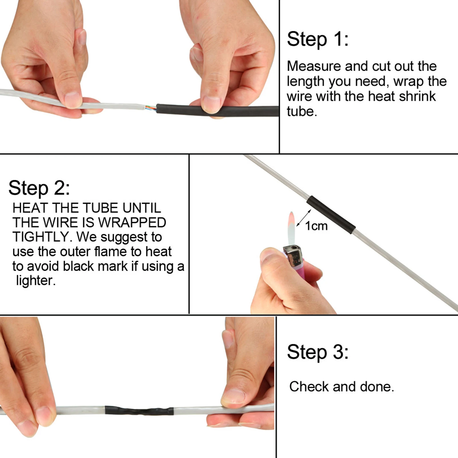 Heat Shrink Tubing 5mm-14mm Dia 2:1 Heat Shrink Wrap Cable Sleeve Heat shrink Tube 3/8/15/20m Length White