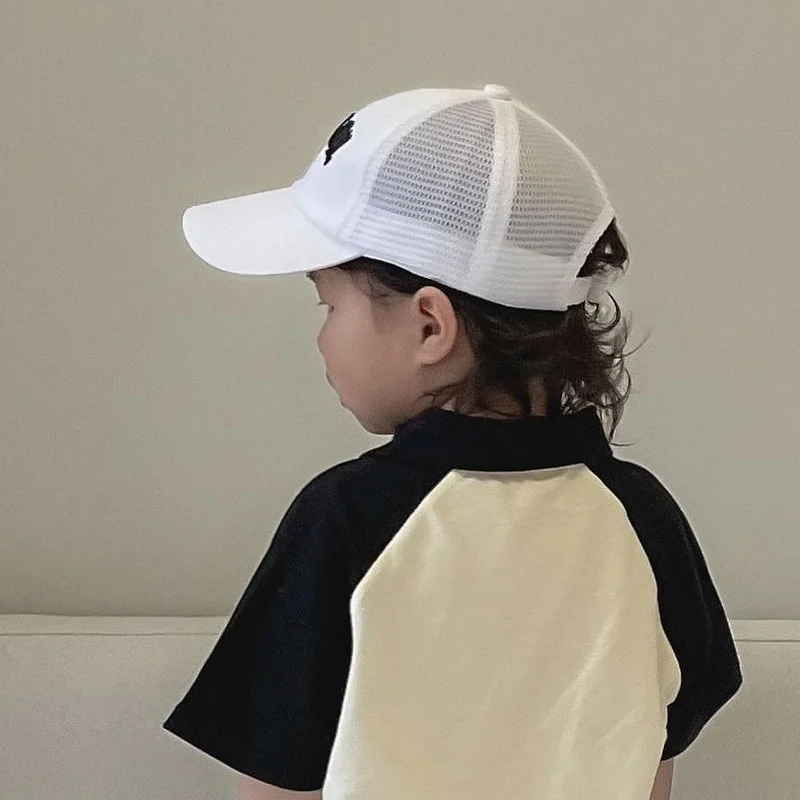 Fashion Ins Letter Baseball Cap For Children Mesh Cap For Boys And Girls For Outdoor Sports And Leisure Matching Good Things