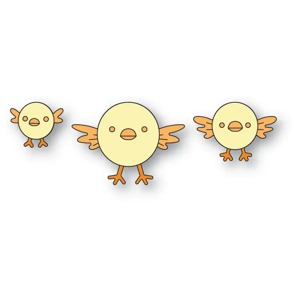 A Group Of Chicks New Metal Cutting Dies Scrapbooking Supplies Embossed Paper Card Album Craft Template Decoration 2024 Arrival