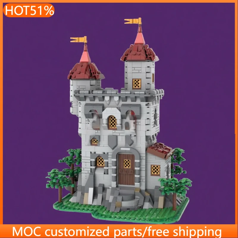 

1600 деталей: Средневековый отряд рыцарей-левов MOC, модульный конструктор, простой набор для детей, технологичная игрушка DIY, подарок для мальчиков на праздник